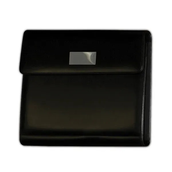 Premium leather grain soft touch vinyl tri-fold padfolio with full size... from ASI 90859 Tempo Industries Inc