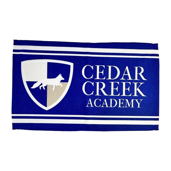 Full Color Sublimated Microfiber Terry Sports Towel. 11" x 18", sheared... from ASI 92980 WOV-IN® / Universal Strap/Wov-In Line