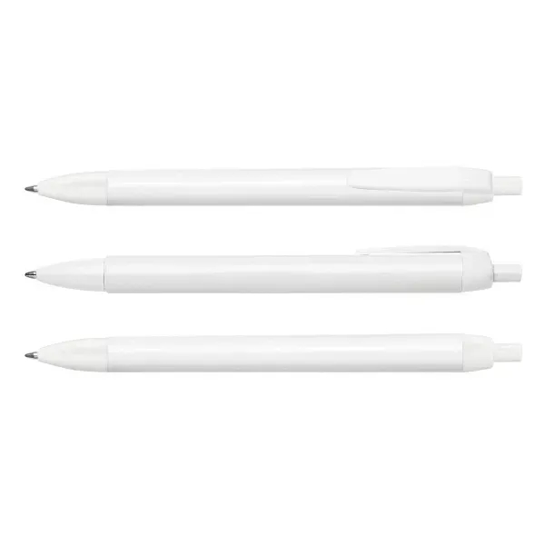 Wide body, click action retractable pen with white barrel with colored... from ASI 90859 Tempo Industries Inc / Tempo Tempoline