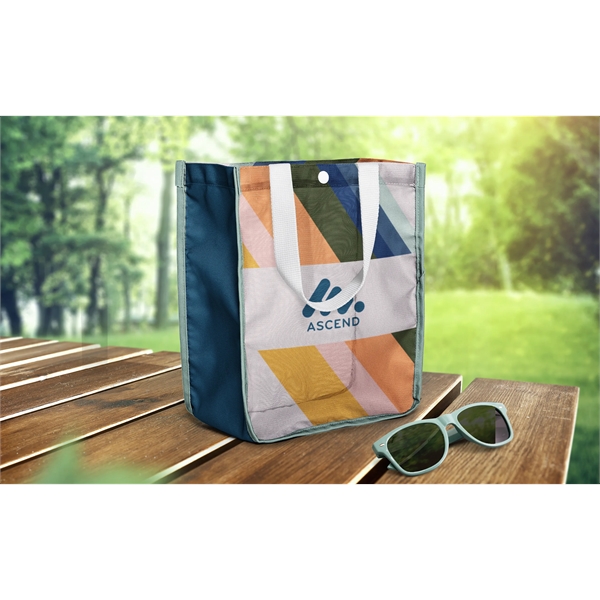 Small full-color mesh lunch tote with snap closure, 600D base, 600D... from ASI 45657 Pop! Promos