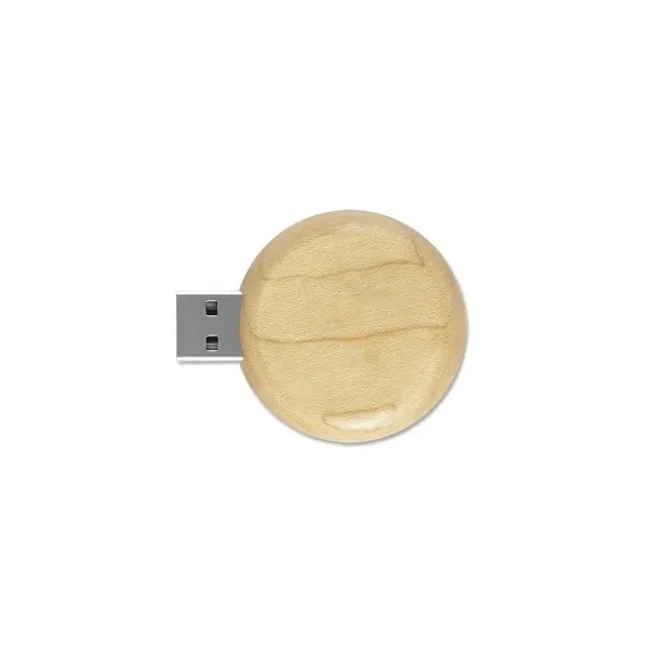 Circle-shape wood USB 2.0 flash drive.... from ASI 90859 Tempo Industries Inc / Tempoline