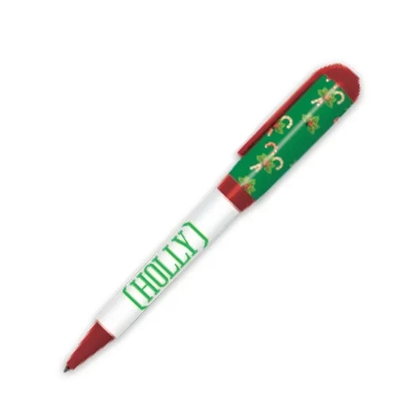 Twist-action retractable ballpoint pen with candy cane design.... from ASI 90859 Tempo Industries Inc / Tempoline