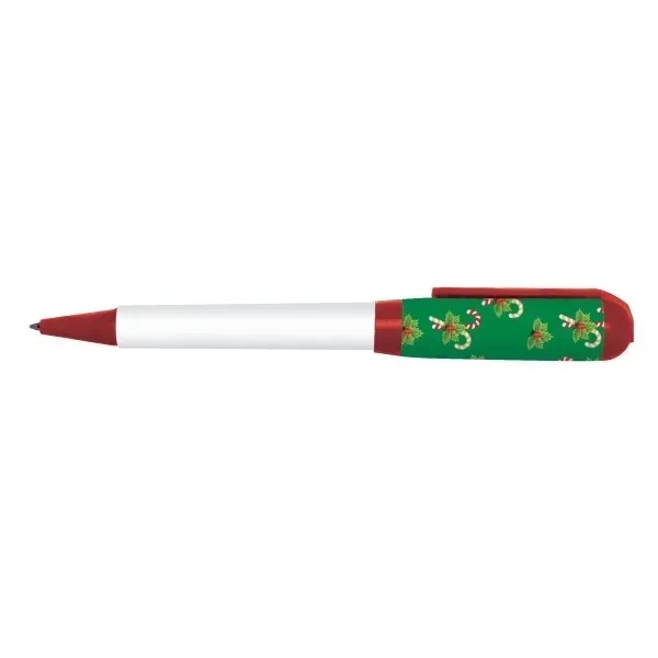 Twist-action retractable ballpoint pen with candy cane design.... from ASI 90859 Tempo Industries Inc / Tempoline