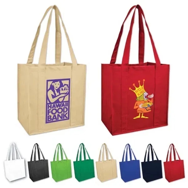 Heavyweight 90 gram polypropylene grocery shopping tote bag with 24" long... from ASI 90859 Tempo Industries Inc / Tempo Tempoline