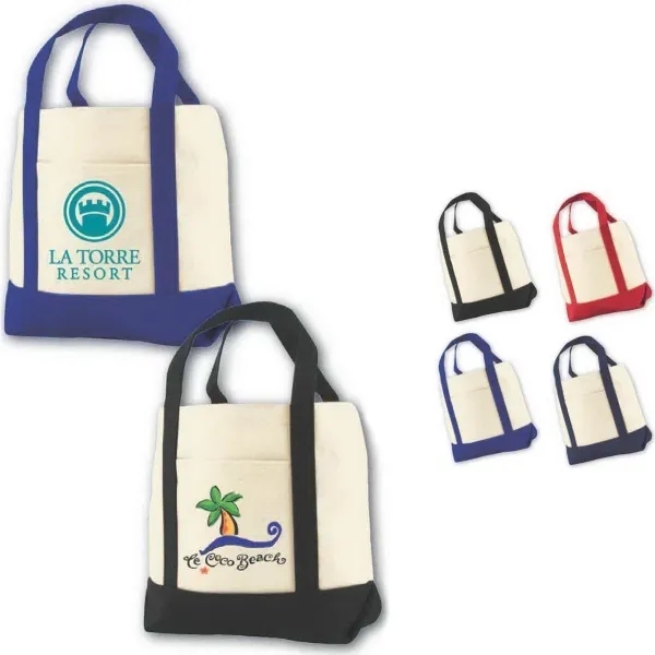 Boat-style tote bag made of 9 oz cotton canvas.... from ASI 90859 Tempo Industries Inc / Tempo Tempoline