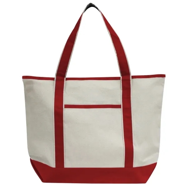 Cotton canvas boat tote with 28" handles, a 6" gusset bottom,... from ASI 90859 Tempo Industries Inc