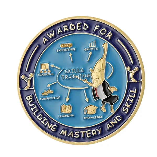 1.38" Soft enamel challenge coin plus embossed logo plus 1 color... from ASI 37218 Athena Promo (tm)