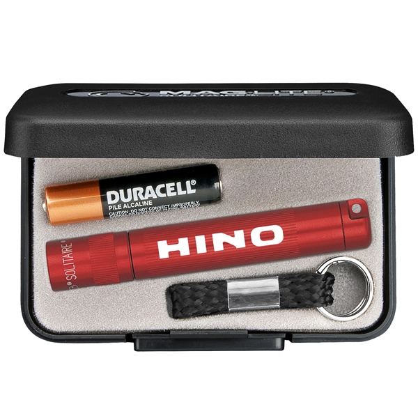 Mag-Lite flashlight with a keyring/lanyard attachment and one "AAA" battery.... from ASI 46170 Compass Industries Inc