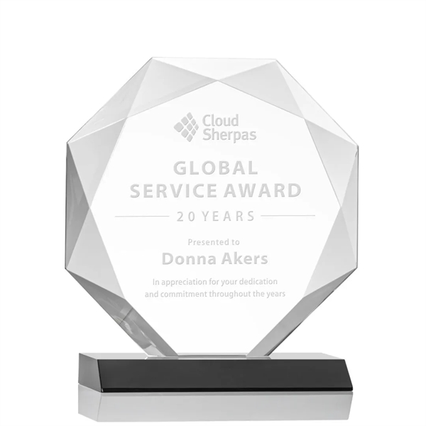 Striking Starfire Octagon award refracts light through all of its facets... from ASI 84592 St Regis Group / St Regis