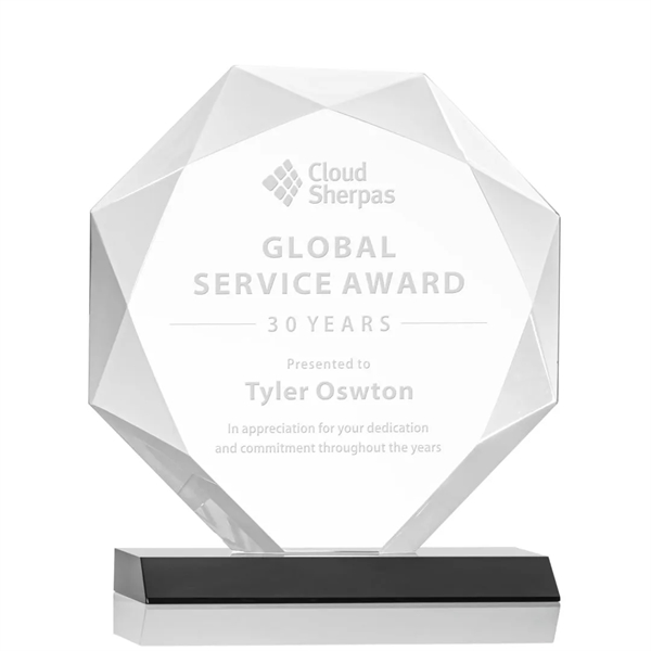 Striking Starfire Octagon award refracts light through all of its facets... from ASI 84592 St Regis Group / St Regis