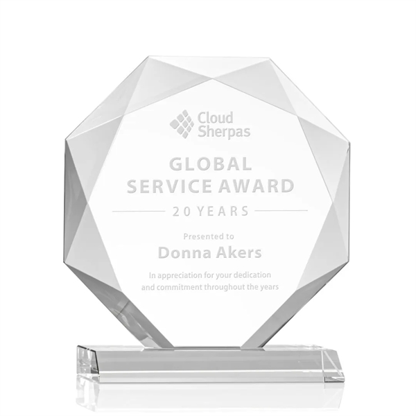 Striking Starfire Octagon award refracts light through all of its facets... from ASI 84592 St Regis Group / St Regis