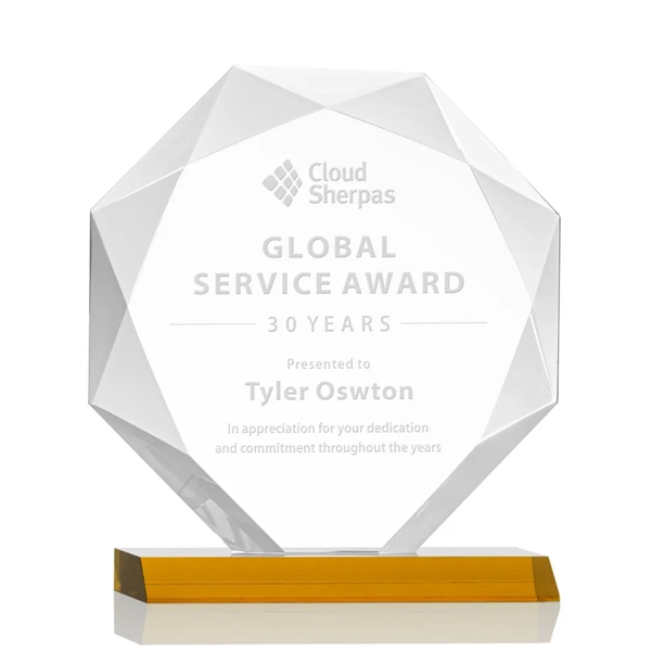 Striking Starfire Octagon award refracts light through all of its facets... from ASI 84592 St Regis Group / St Regis