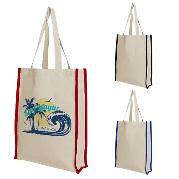 Accent Gusset Cotton Tote - An all purpose cotton tote bag... from ASI 67557 LimeLight Ent / Limelight USA