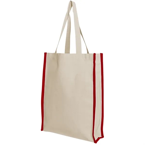 Accent Gusset Cotton Tote - An all purpose cotton tote bag... from ASI 67557 LimeLight Ent / Limelight USA