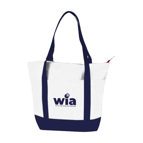 Polyester multi pocket zipper tote bag.... from ASI 31517 Admart Products / Admart Line