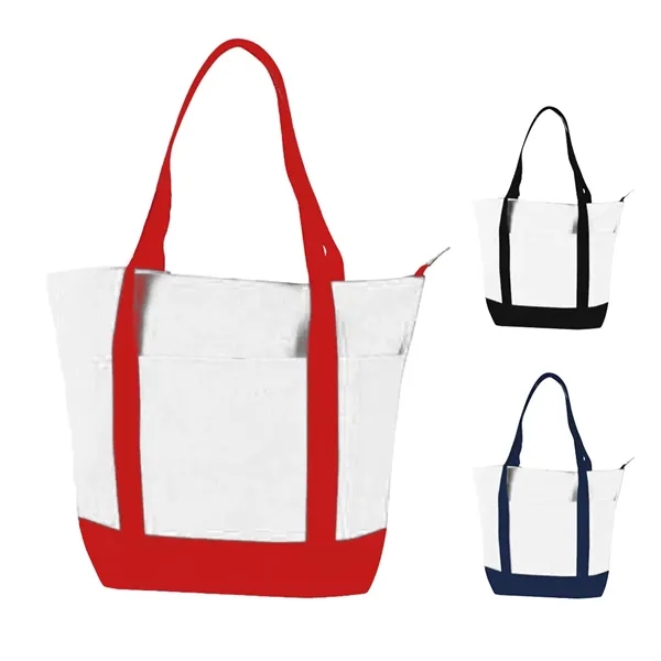 Polyester multi pocket zipper tote bag.... from ASI 31517 Admart Products / Admart Line