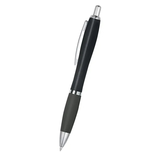 Ballpoint pen with plunger action and rubberized grip.... from ASI 61125 Hit Promotional Products / Hit®