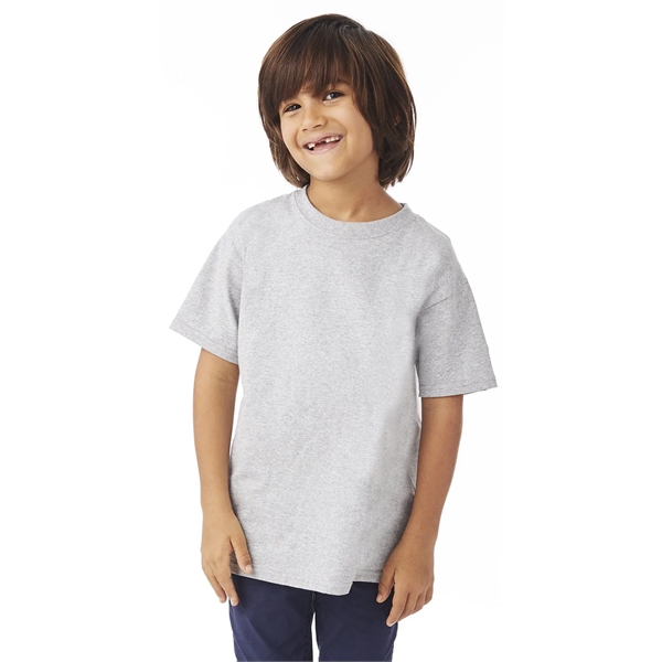 Youth-sized short sleeve cotton T-shirt with double-needle sleeves and bottom hems.... from ASI 34063 alphabroder