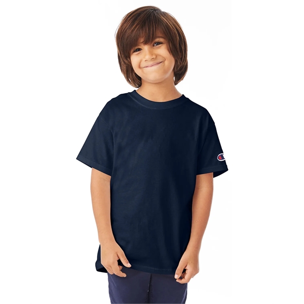 Youth-sized short sleeve cotton T-shirt with double-needle sleeves and bottom hems.... from ASI 34063 alphabroder