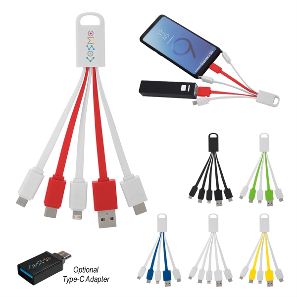 5-in-1 Cosmo charging buddy with various connectors for keeping phones and... from ASI 61125 Hit Promotional Products / Hit®