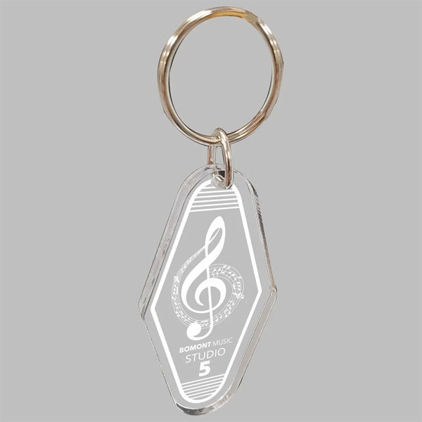 Vintage motel/hotel key tag with 1" split ring.... from ASI 72521 Morris Magnets / Laser Cuts