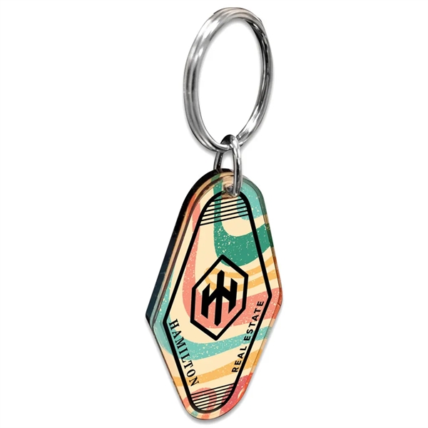 Vintage motel/hotel key tag with 1" split ring.... from ASI 72521 Morris Magnets / Laser Cuts