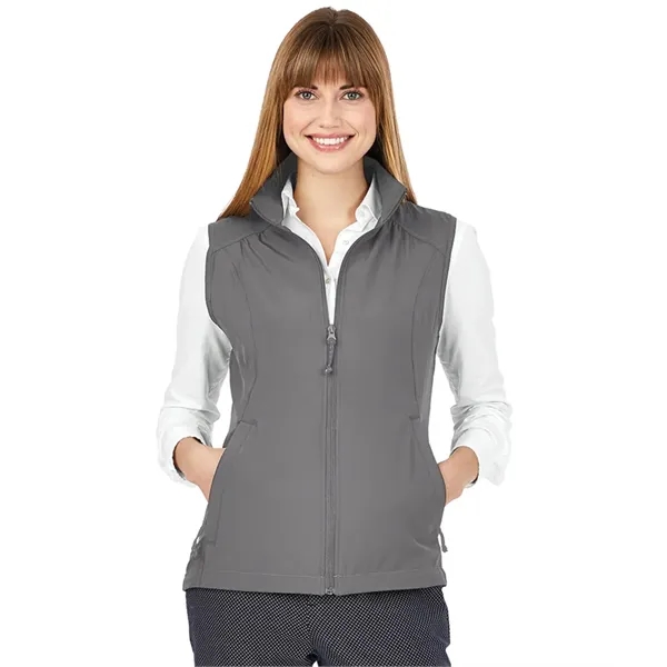 Women's 94/6 polyester and spandex blend Pack-N-Go vest with zippered front... from ASI 44620 Charles River Apparel