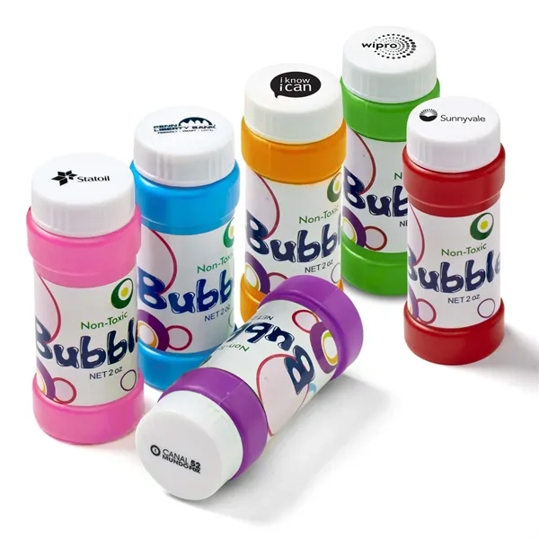 2 oz. bottle of bubbles with an imprint on the cap.... from ASI 63549 Jornik Manufacturing Corp / Jornik