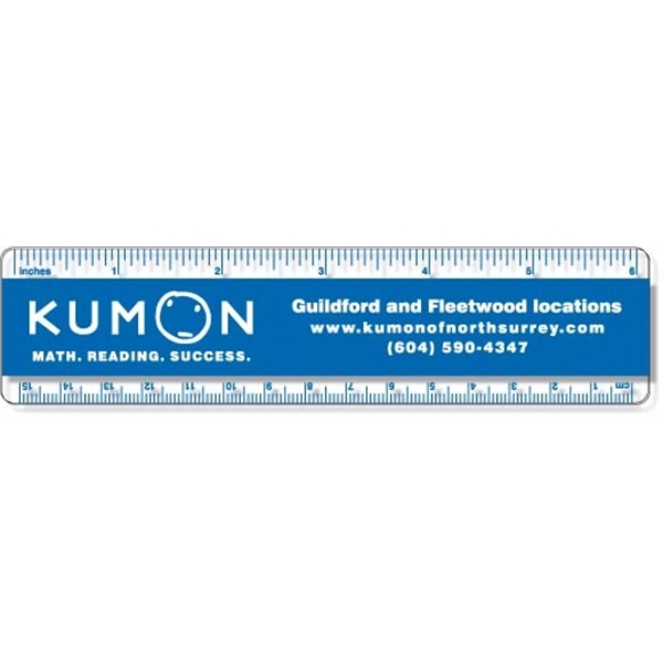 Clear 6" plastic ruler with square or rounded corners on .020,... from ASI 87400 ArtechPro