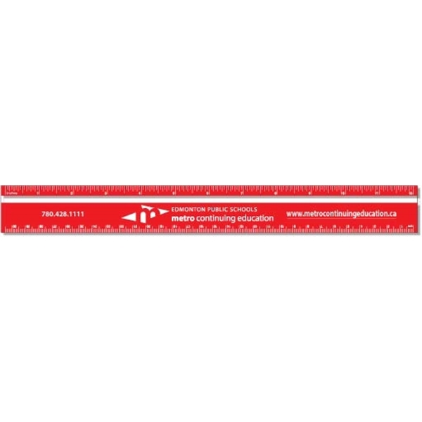 Clear 12" plastic ruler with square or rounded corners on .020,... from ASI 87400 ArtechPro