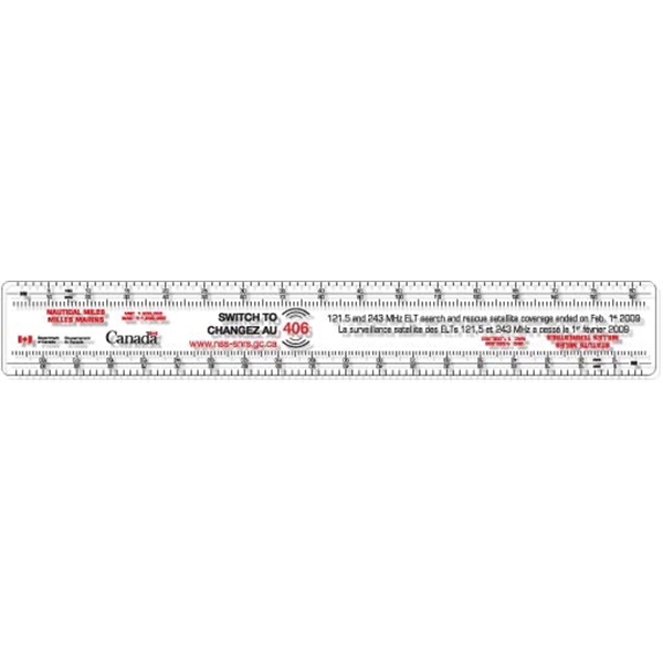 Clear 12" plastic ruler with square or rounded corners on .020,... from ASI 87400 ArtechPro