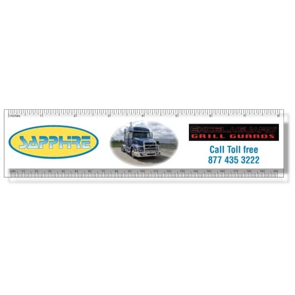 Clear Copolyester Flexible Plastic Rulers Full Color Imprint with standard or... from ASI 87400 ArtechPro