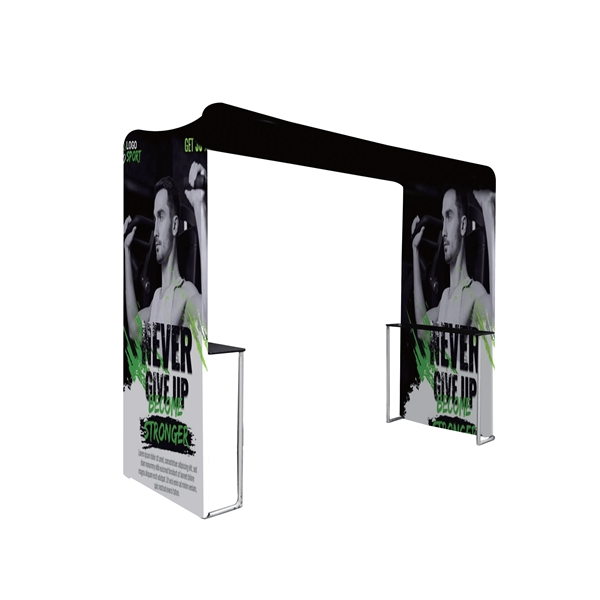 110"x40"x95" Booth Display, 8oz stretch polyester w/full color imprint on all... from ASI 49891 Discount Marketing Products / DMP