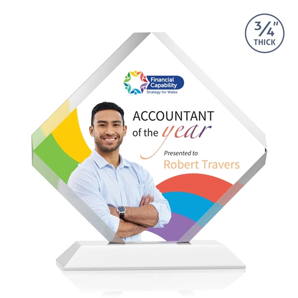 The majestic Toulon VividPrint™ award is a brilliant diamond-shaped award with... from ASI 84592 St Regis Group / St Regis