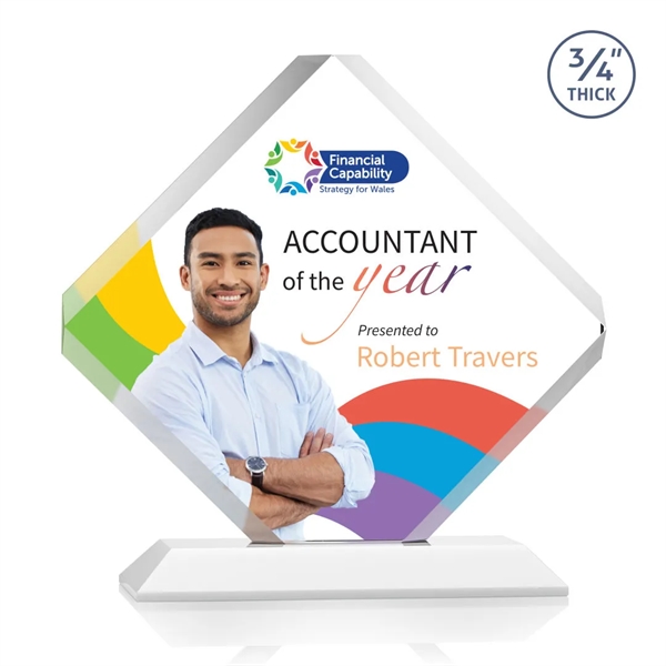 The majestic Toulon VividPrint™ award is a brilliant diamond-shaped award with... from ASI 84592 St Regis Group / St Regis