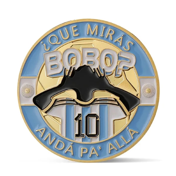 1.77" Embossed zinc challenge coin plus embossed logo plus 1 color... from ASI 37218 Athena Promo (tm)