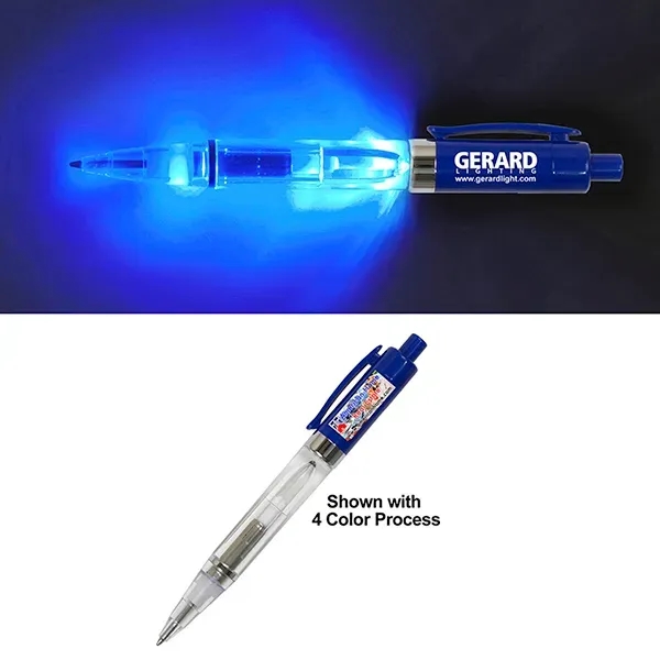 Twist action ballpoint pen with blue LED light.... from ASI 62660 Innovation Line