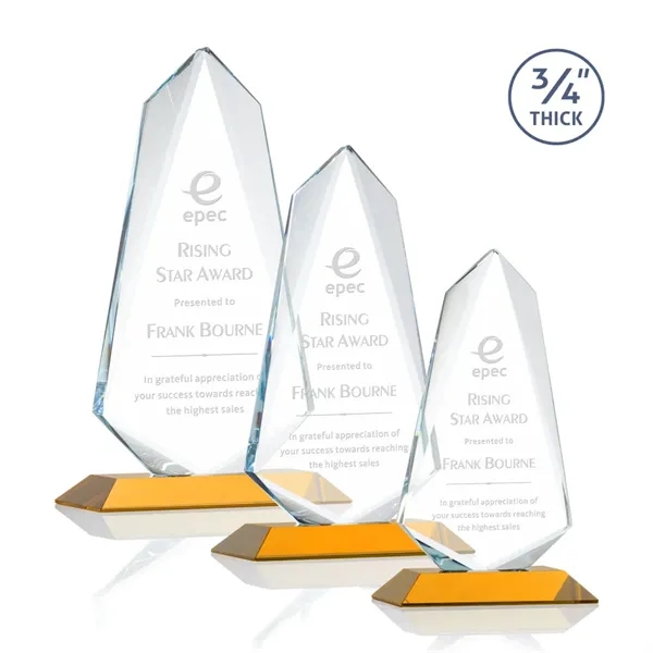 An exquisite 0.75" thick Starfire Crystal award that features stellar bevels... from ASI 84592 St Regis Group / St Regis