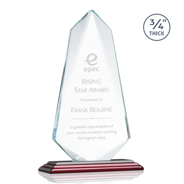 An exquisite 0.75" thick Starfire Crystal award that features stellar bevels... from ASI 84592 St Regis Group / St Regis