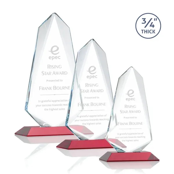 An exquisite 0.75" thick Starfire Crystal award that features stellar bevels... from ASI 84592 St Regis Group / St Regis