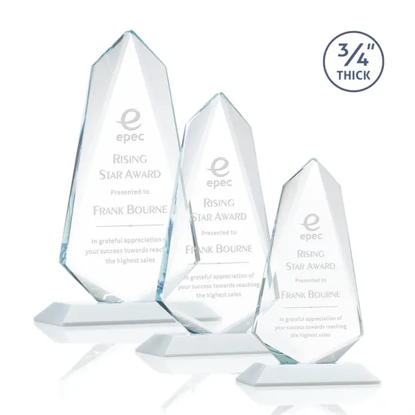 An exquisite 0.75" thick Starfire Crystal award that features stellar bevels... from ASI 84592 St Regis Group / St Regis
