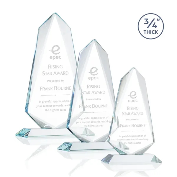 An exquisite 0.75" thick Starfire Crystal award that features stellar bevels... from ASI 84592 St Regis Group / St Regis