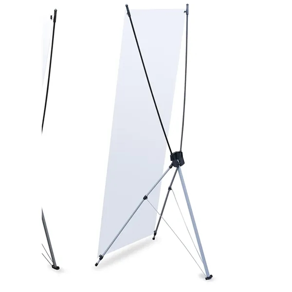 32" x 72" fiberglass X-frame display stand with dye sublimated polyester... from ASI 36558 Aprons, Etc.