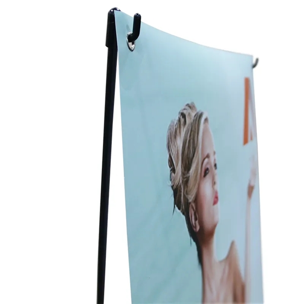 32" x 72" fiberglass X-frame display stand with dye sublimated polyester... from ASI 36558 Aprons, Etc.