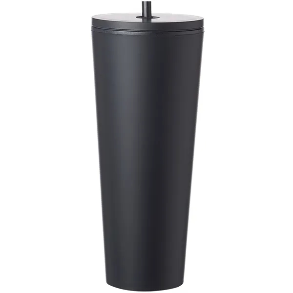 24oz Plastic tumbler with screw-on lid and straw... from ASI 80060 VisionUSA