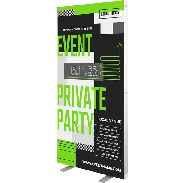 3.3'w x 6.6'h Folding Lightbox Display, LED lights, folding aluminum frame,... from ASI 49891 Discount Marketing Products / DMP