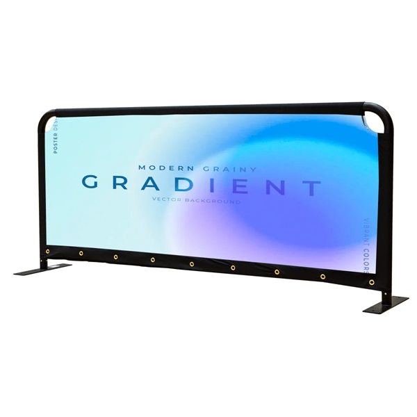 79"w x 35"h Crowd Barrier Cover, aluminum tube frame, full color... from ASI 49891 Discount Marketing Products / DMP