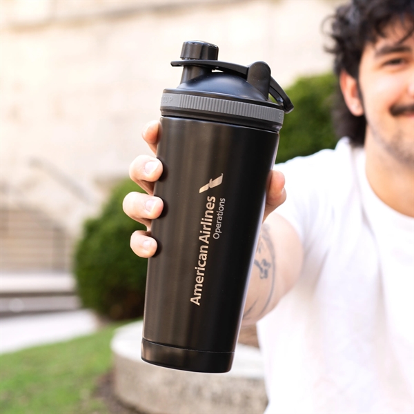 Shaker Bottle 24oz Double Wall Insulated Stainless Steel... from ASI 72657 Active Life Promo / Active Life