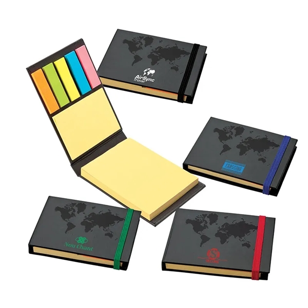 Bristol World Design Sticky Notes Book... from ASI 67866 Logomark/Valumark / Valumark™