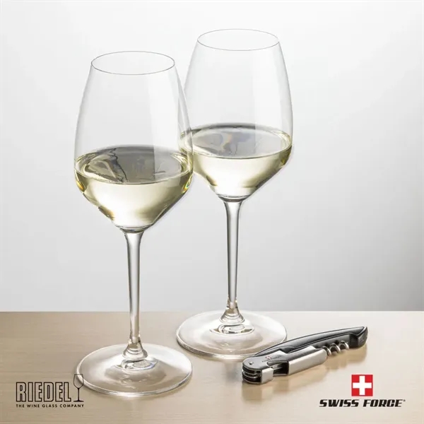 The RIEDEL Extreme Wine Glasses and Swiss Force® Impressive Wine Tool... from ASI 84592 St Regis Group
